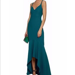 Cinq A Sept asymmetric ruffled jersey gown- size 4